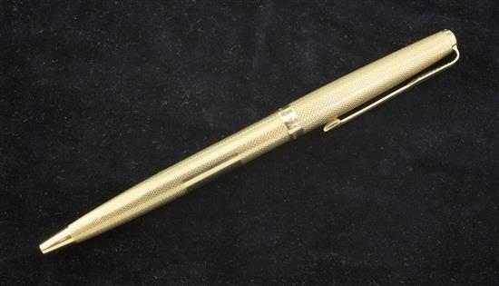 An 18ct gold Parker Presidential ballpoint pen, 5in.